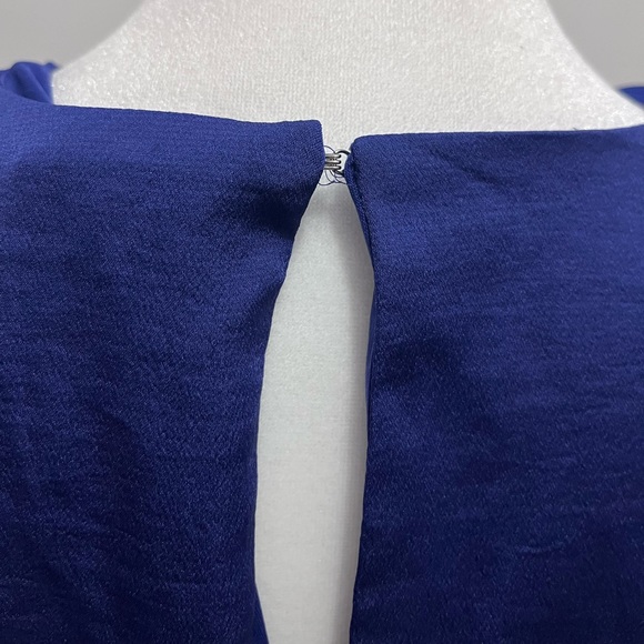 Royal Blue Formal Long Sleeve Skater Dress - Picture 7 of 7